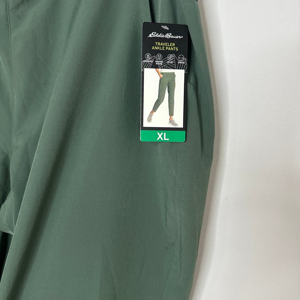 NWT! Eddie Bauer Traveler Ankle Pants, Green, Size XL Women's - Picture 3 of 8